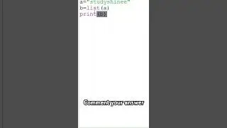 convert string value to list in python #pythonprogramming #quiz #python