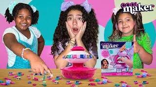 I MADE THE CRAZIEST BRACELETS WITH MY FRIENDS #CoolMaker #SpinMasterMex @MirandaKailani 🌈