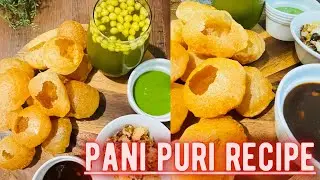 Pani puri recipe with spicy & tangy pani puri pani | पानी पूरी रेसिपी /  गोलगप्पे | Golgappe recipe