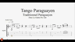 Tango Paraguayen (Pedro Maffia & José Staffolani) - Guitar Lesson + TAB