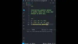 intersection_update Method in Python 