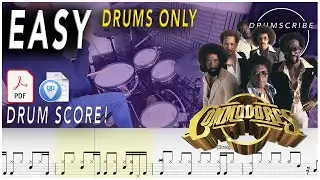 Easy (DRUMS ONLY) - Commodores | Drum SCORE Sheet Music | #85 DRUMSCRIBE