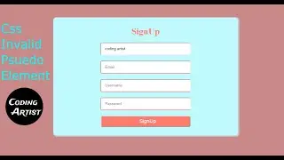 Applying different style to an input when Invalid using css :invalid psuedo element.