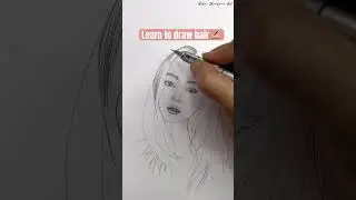 Hair drawing tips ✍🏼💞 #art #drawing #satisfying #artist #ytshorts #shorts