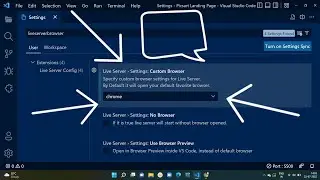How To Change Default Browser with Visual Studio Code Live Server