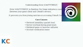 How to Fix Rainbow Six Siege Error 4-0xFFF0BE2C (Connection Failure) – Easy Fix