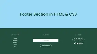 How to Make Website Footer: HTML & CSS Tutorial