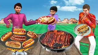 Chicken Hot Dog Desi Street Style Cooking Indian Street Food Hindi Kahani Moral Stories Comedy Video