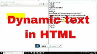 dynamic text and its attributes in HTML