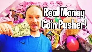 Real Money Coin Pusher Challenge! Can We Win Back Our $20 and Score Prizes?