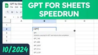 GPT functions speedrun - GPT for Sheets
