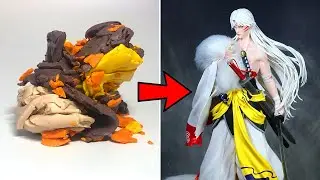 Inuyasha Sesshōmaru: Clay Anime Figure Tutorial | 犬夜叉：殺生丸 | Pocket of Craft