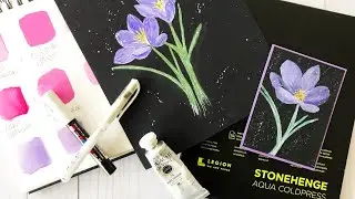 Art Exploration: White Color Mediums + Painting Crocuses in Gouache