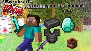 Minecraft But Breaking Blocks Gives Us Random Items | THME GAMER BEAST