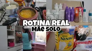 ROTINA REAL SENDO MÃE SOLO+MORANDO COM MINHA MÃE