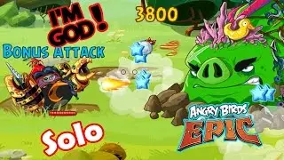 Angry Birds Epic: Gameplay (Dangers From The Deep) Bomb Solo Defeat The World Boss
