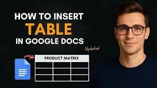 How To Insert Table In Google Docs | Create A Table In Google Docs