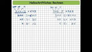 Halbschriftliches rechnen ( Multiplikation und Division)