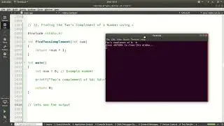 12  Finding the Two's Complement of a Number:using c