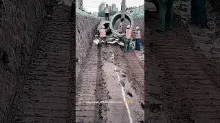 Sewer pipe underground installation process