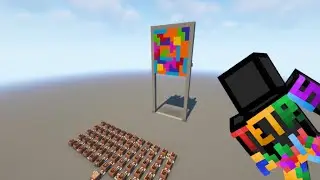 TETRIS parkour in MINECRAFT with CREATE!