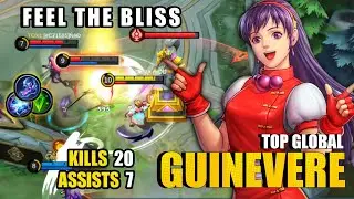 20 KILLS !! GUINEVERE TOP 1 GLOBAL GAMEPLAY | Guinevere best build and emblem 2021 - Mobile legends