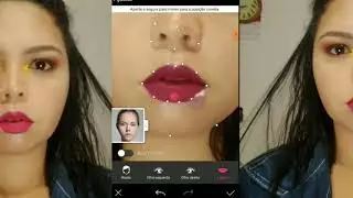 Mudando a cor do batom usando app
