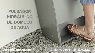 Lavamanos autónomo MINI CLINIC melamina gris tormenta. Bomba hidráulica.