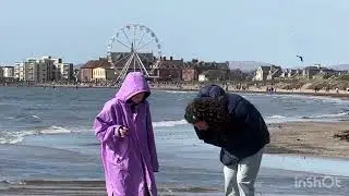 Troon Beach, with Doogle , Michael and Matilda : Easter