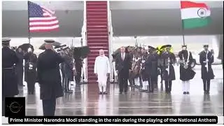 Prime Minister Narendra Modi in the rain|Washington DC