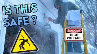 Electrical work during a BLIZZARD | Dummy gets Frostbite MUST WATCH!!