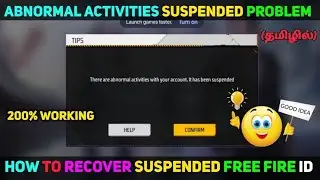 There are Abnormal Activities With your account problem solution tamil | How to Recover suspended id