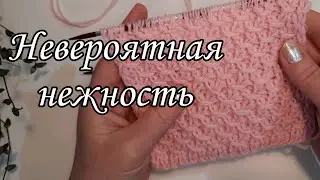 Невероятно нежный узор для вязания спицами. 