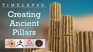 Creating Ancient Pillars - Blender | Zbrush | Substance Painter | Marmoset Toolbag | PS [Timelapse]