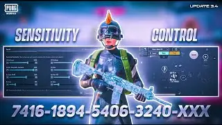 Pubg Mobile/BGMI 2024 🔥 New Best Sensitivity Code + Control settings in UPDATE 3.4 Sensitivity 2024