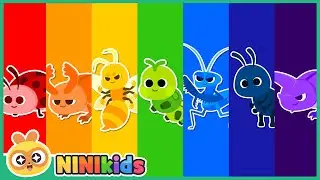 What insect am I? | Rainbow-Colored Bugs | Drawing | Ladybug? Bee? Ant? | Story for Kids | NINIkids