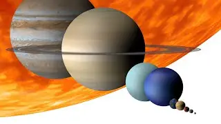 Solar System Planets Size Comparison 3D