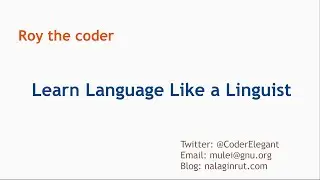 Learn Language Like a Linguist - 1 (Javascript - basic concept) 2020