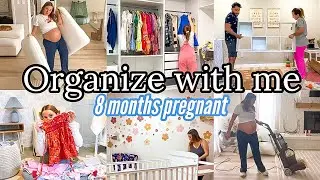 ORGANIZE WITH ME + PREGNANCY NESTING: spring cleaning vlog