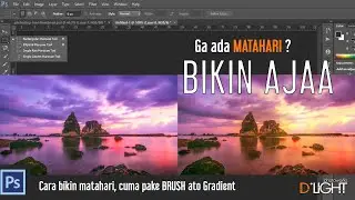 Ga ada matahari.. Bikin gaeessss!! Pake Brush atau Gradient. Tonton yaak