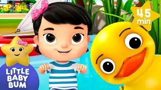 Row Your Boat with Duckie! | Little Baby Bum | 🚌Wheels on the BUS Songs! | Nursery Rhymes for Kids