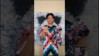 REVEAL custom tie dye work 🤡🤡🤡 #shorts #tiedyepatterns