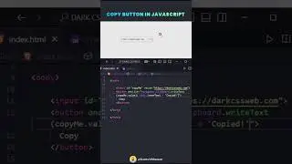 Copy Input Text with Copy Button using Inline JavaScript in Html | Copied text |  CodeMinds