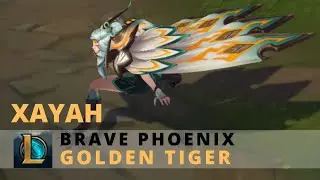 Brave Phoenix Xayah Golden Tiger Event Chroma - League of Legends