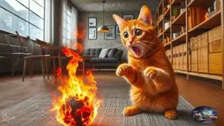 Sad cat story | Ginger Cat trapped in the flames 🔥😿 Poor Cat 🥺🐱 