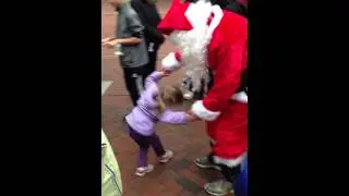 Santa Dancing with Little Girl