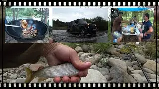 Как Мы Казан на рыбалку возили \ Рыбалка на хариуса \ Баранина в казане \ Горная Ульба