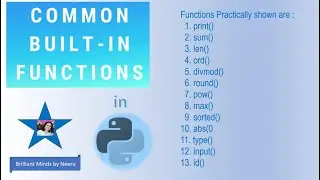 Built in Functions in Python-Tutorial on Function in Python-What are Built in Functions in Python