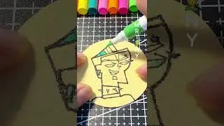 How to draw face Duncan from Total Drama easy step by step with sponge paper #duncan #totaldrama