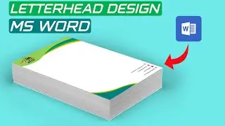 How To Make Letterhead Design in Ms Word Tutorial || Printable Letterpad Design